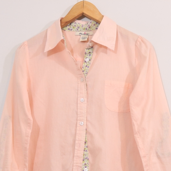Flutterbye Cotton Floral Print Ruffle Button Up Shirt - Picture 2 of 9